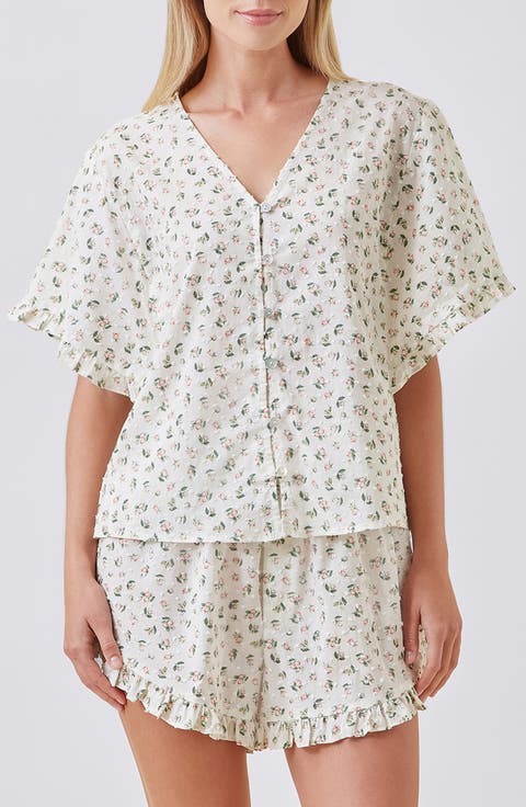 Swiss Dot Short Pajamas