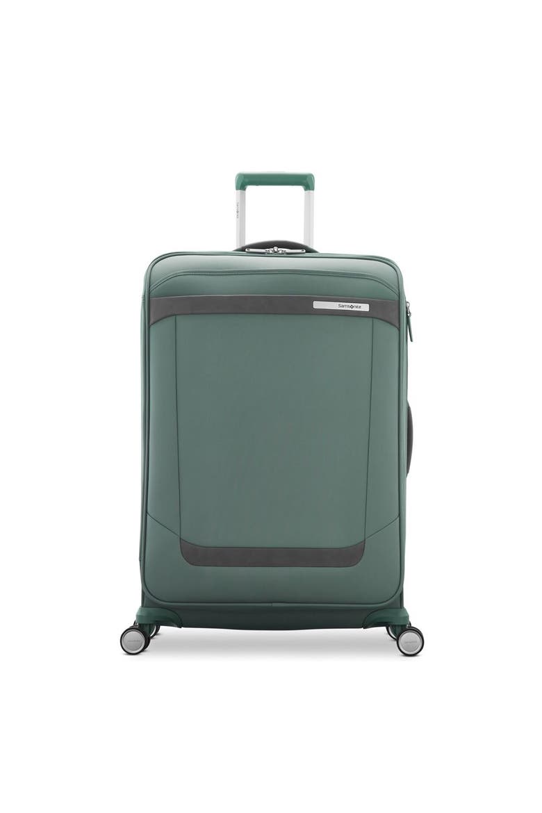 Elevation Softside Expandable 29" Large Checked Spinner Luggage, Main, color, Cypress Green