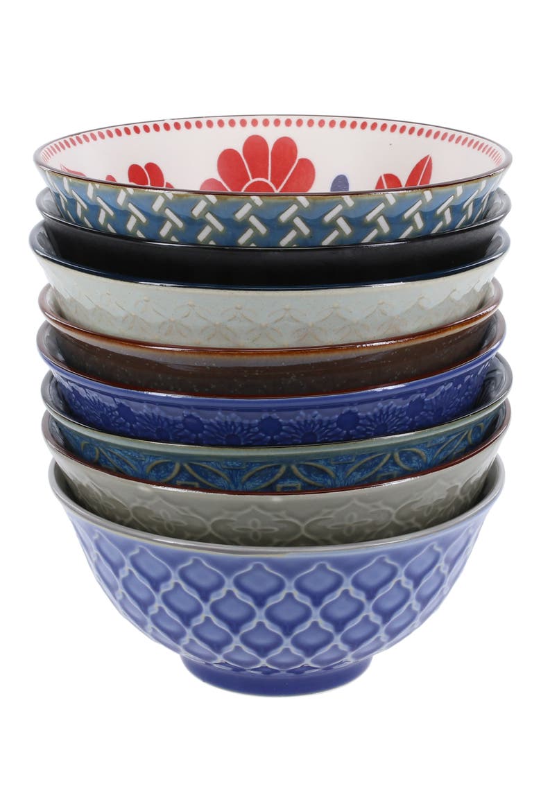 Set of 8 Fashion Bowl Set, Alternate, color, MULTI