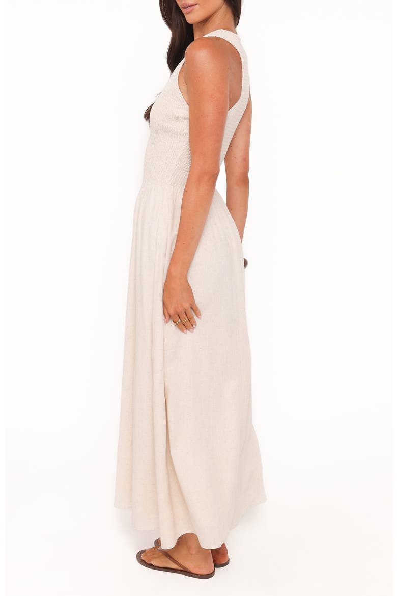 Dimity Smocked Maxi Dress, Alternate, color, OATMEAL