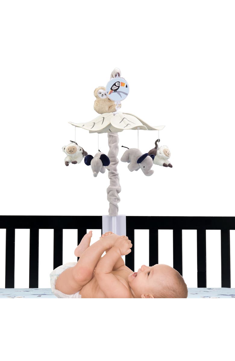 Lambs & Ivy Jungle Party Animals Musical Baby Crib Mobile Soother Toy, Alternate, color, Multicolor