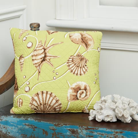 Calypso Shells Coastal Decorative Decorative Accent Pillow, 14" x 14"