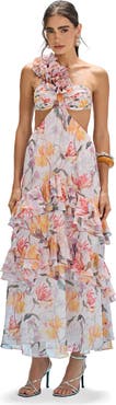 PatBO Honey Flower Flower Applique Beach Dress
