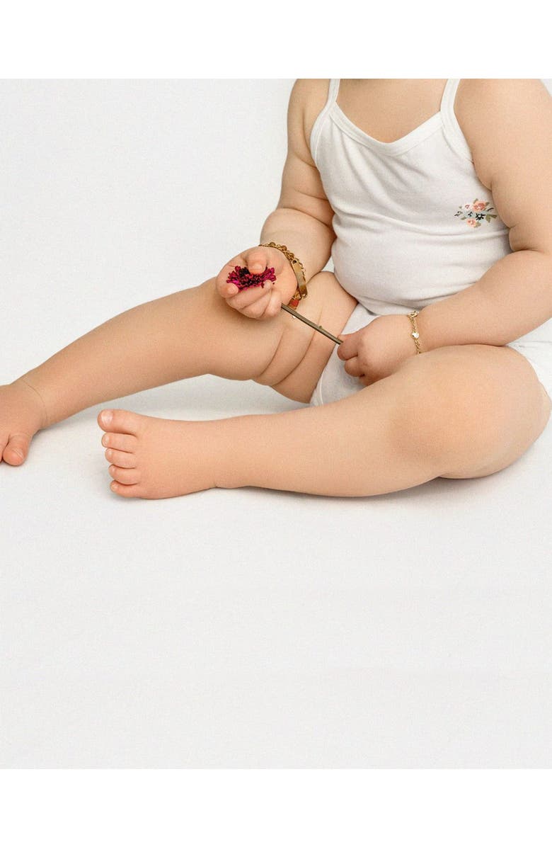 MiniMoi 3 Pair Baby Combed Cotton Ditsy Floral Bodysuits, Alternate, color, Winter White Multi