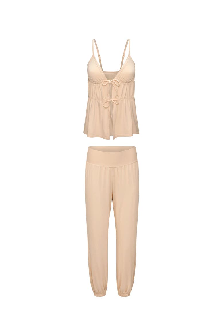 Paulina Cami And Pants Pajama Set, Alternate, color, Light beige