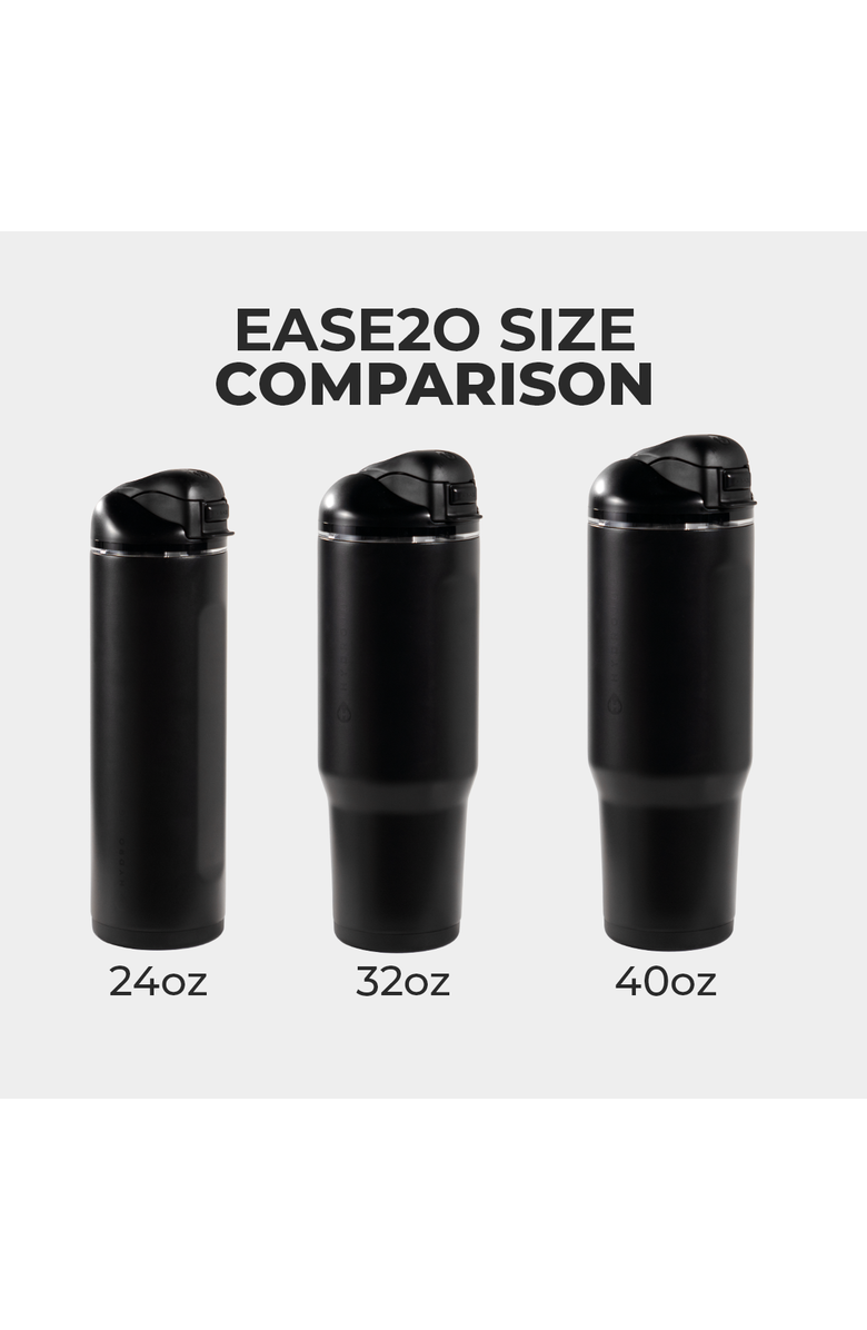 HydroJug Ease2o 40oz Insulated Stainless Steel Water Bottle With Dual Sip & Chug Lid, Alternate, color, Black