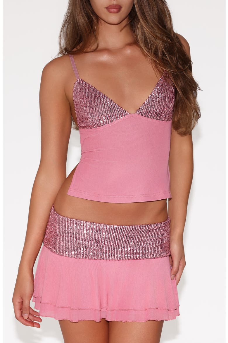Syla Sequin Cami, Main, color, ROSE
