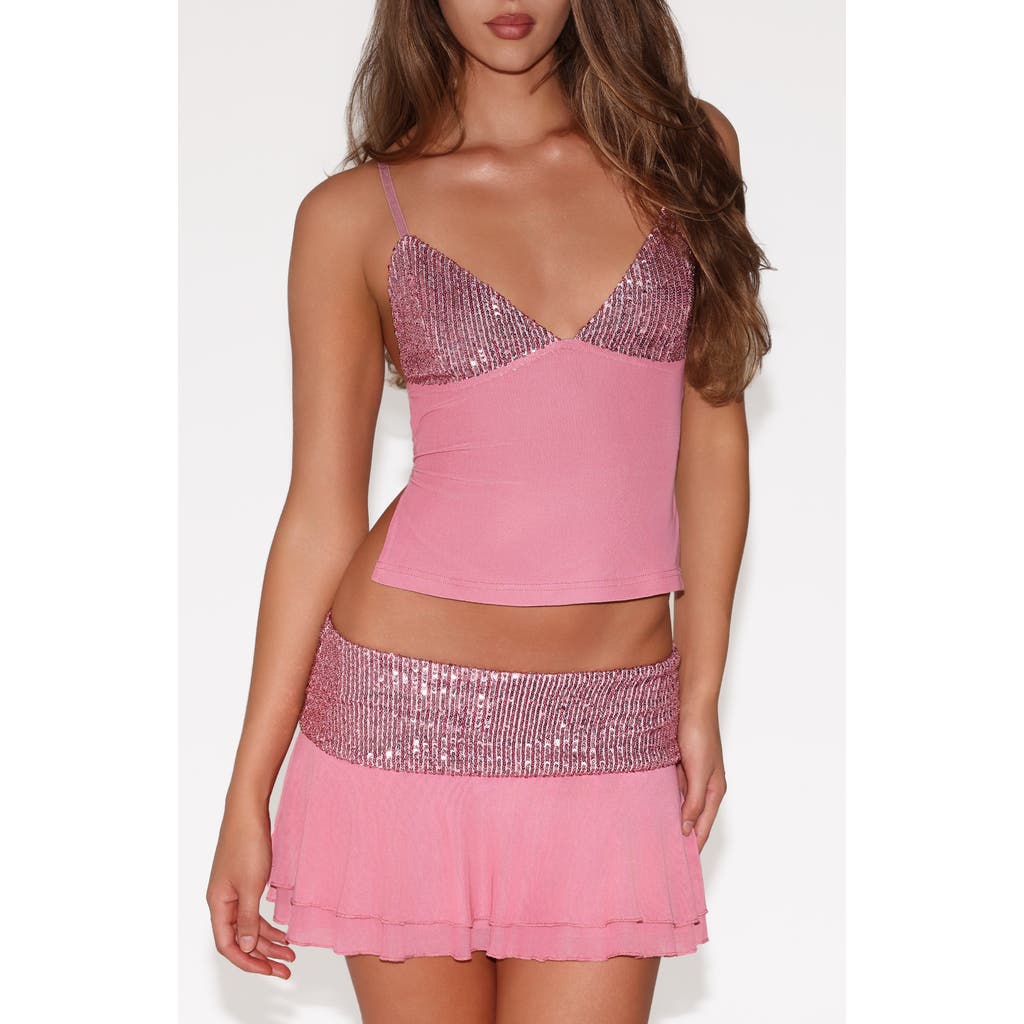 Tiger Mist Syla Sequin Cami in Rose at Nordstrom, Size X-Large