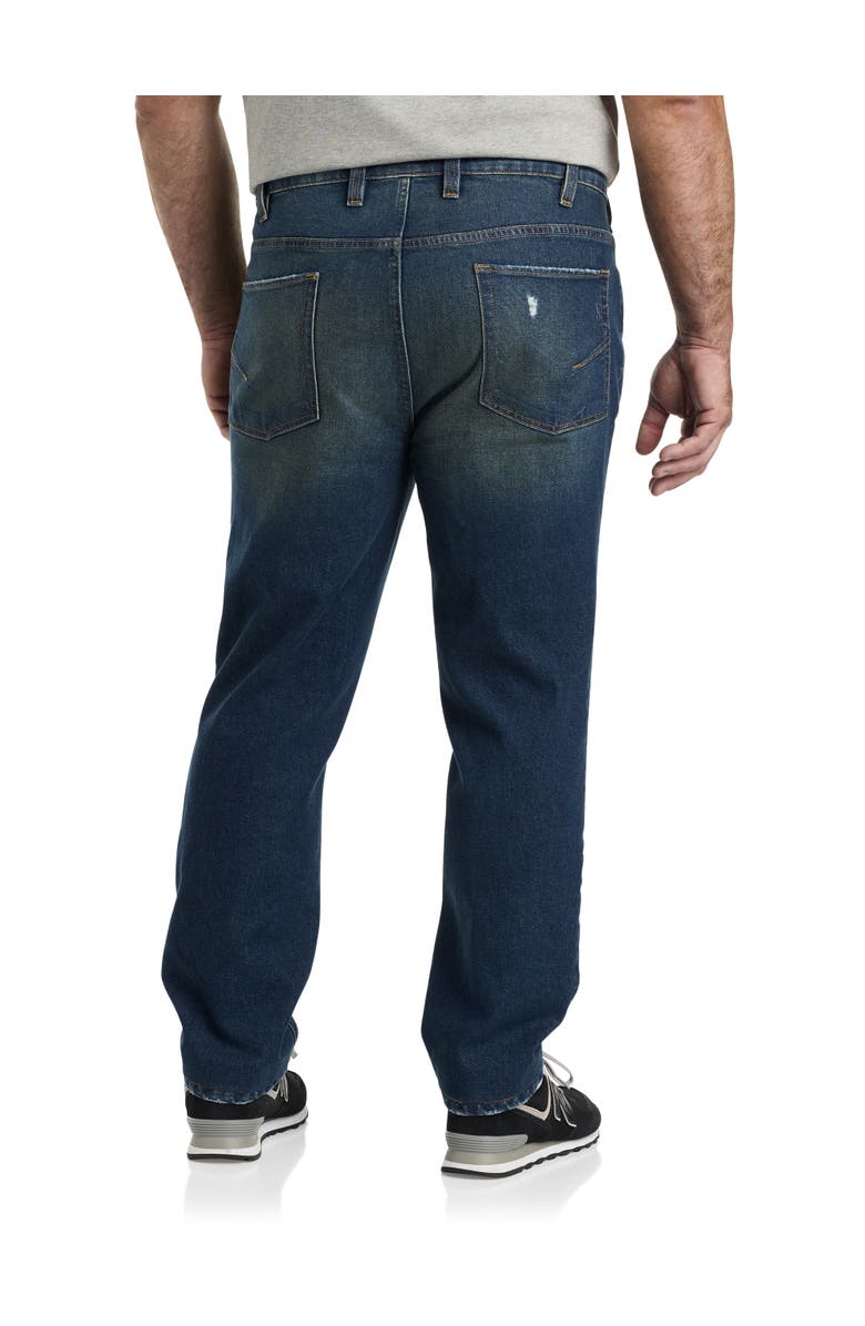 True Nation by DXL Rip and Repair Tapered-Fit Jeans, Alternate, color, Dark And Dirty