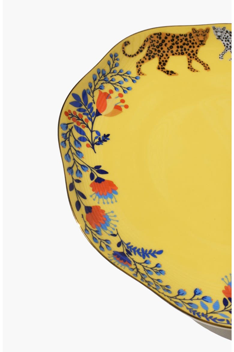 Amazon Rainforest Bone China Dinner Plate In Yellow, Alternate, color, Yellow