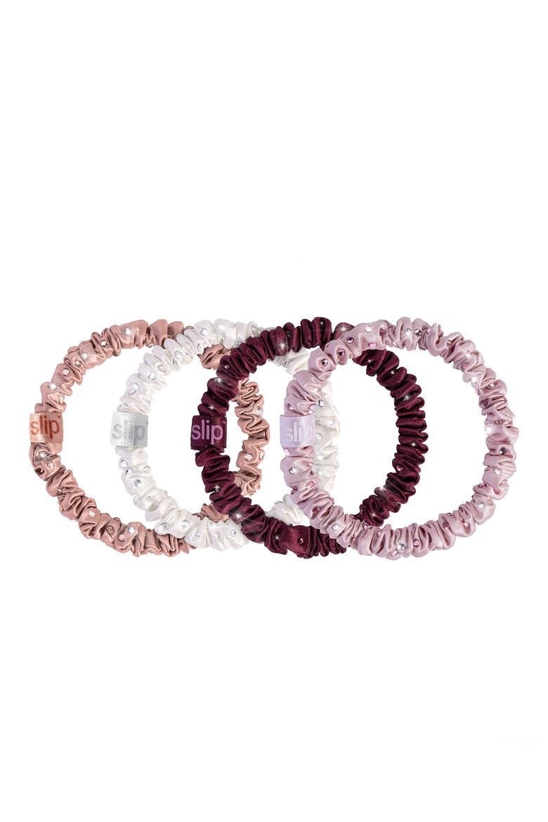 Manhattan Pure Silk Skinny Scrunchie Set (Limited Edition), Main, color, NO COLOR