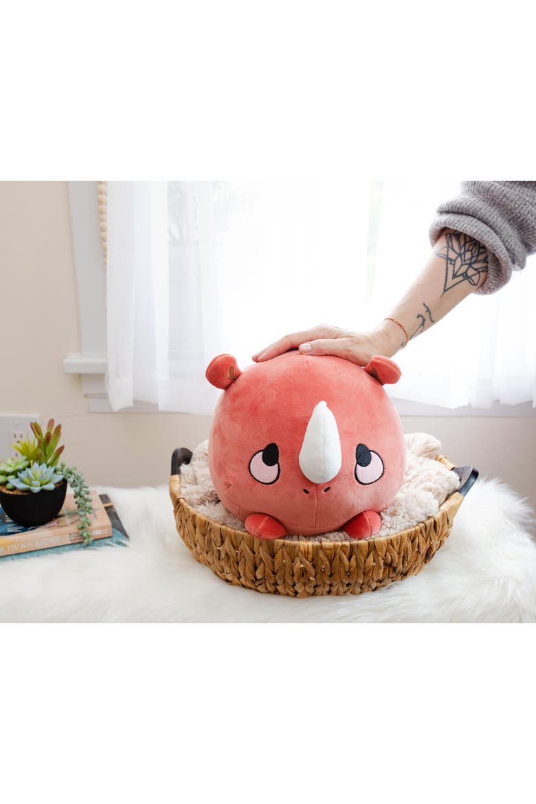 MochiOshis Rhino 12-Inch Character Plush Toy | Raiju Ookioshi, Alternate, color, Brown