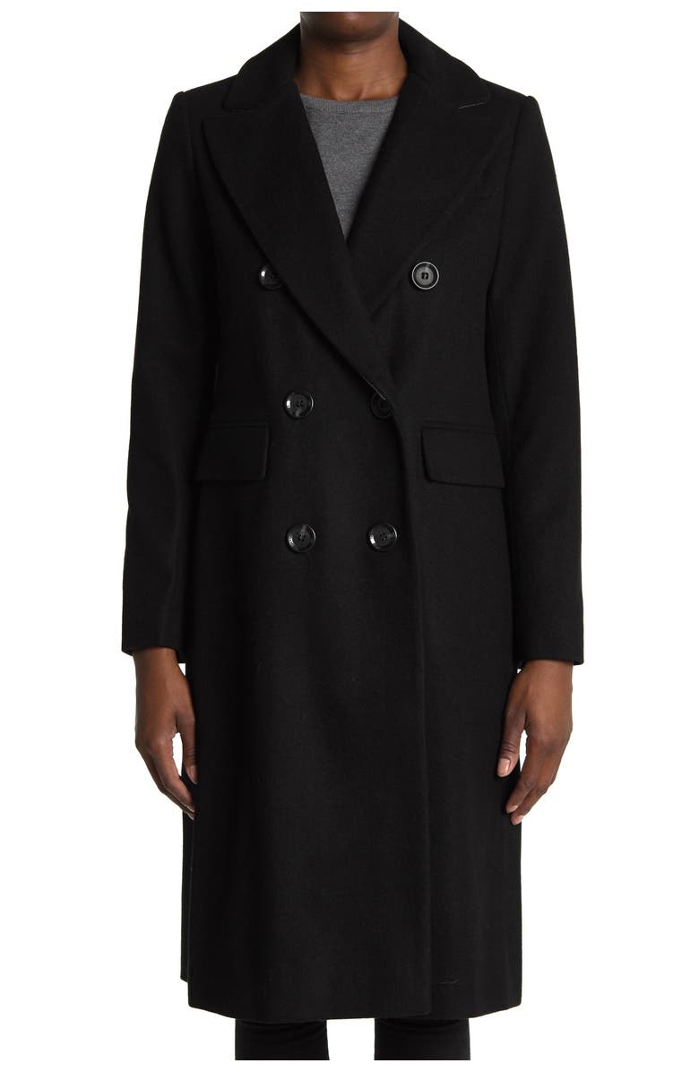 Sam Edelman Double Breasted Long Coat, Alternate, color, 