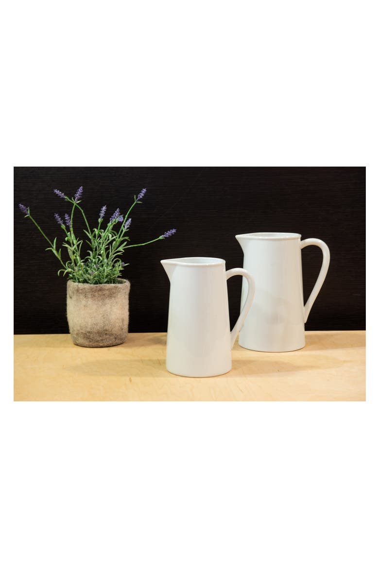 2-Piece Porcelain Pitcher Set, Alternate, color, WHITE