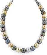 The Pearl Source 11-13mm Tahitian & Golden South Sea Pearl Necklace