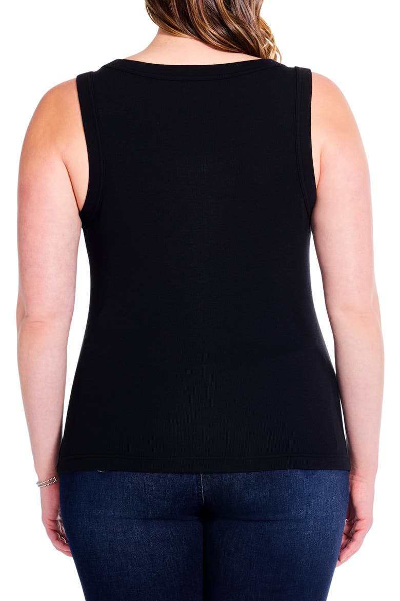 Perfect Rib Scoop Neck Knit Tank Top, Alternate, color, BLACK ONYX