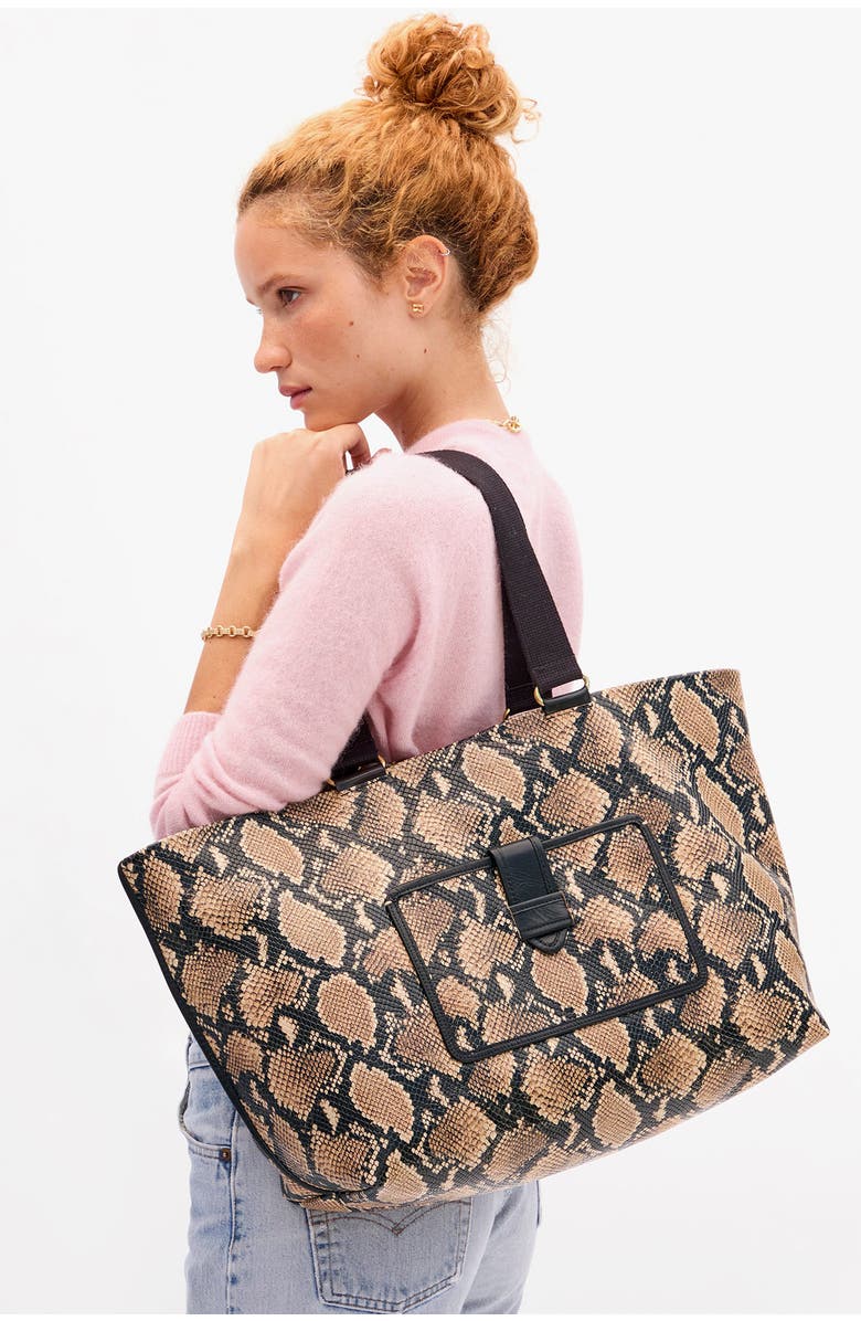 Clare V. Grande Bateau Tote, Alternate, color, Tan