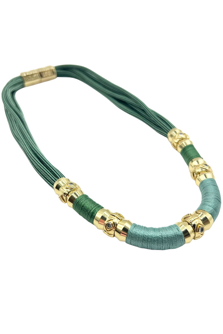 Colorblock Necklace, Main, color, Eucalyptus