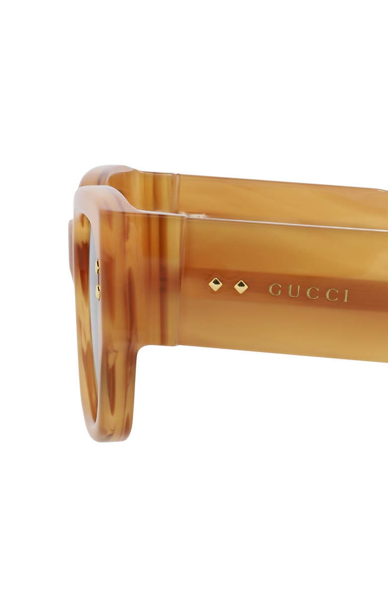 Gucci 54mm Square Sunglasses, Alternate, color, Havana Havana Green