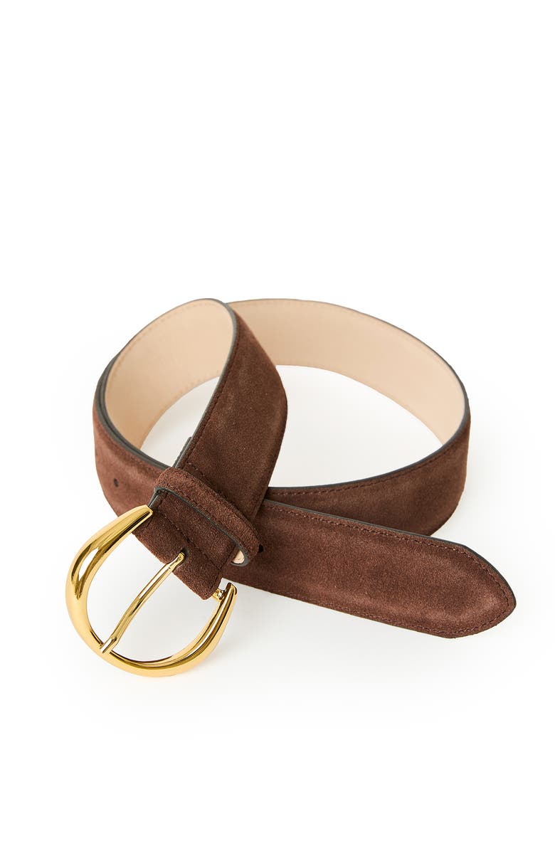 B-Low the Belt Odessa Suede Belt, Alternate, color, Chocolate Gold