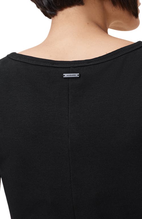 Allsaints Womens Black Katarina Straight-neck Sleeveless Cotton Tank In Black