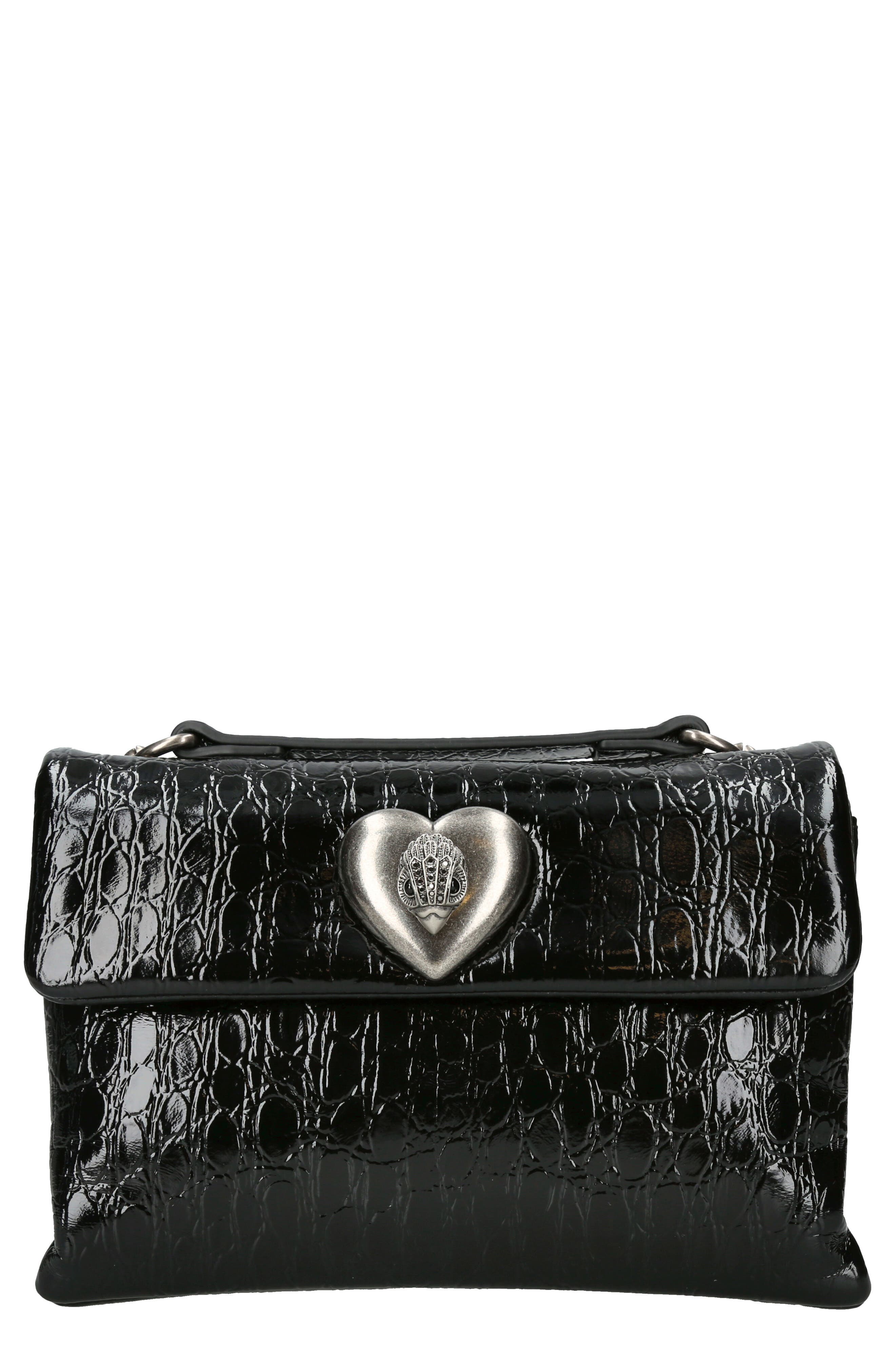 Kurt Geiger London Small Kensington Love Embossed Leather Convertible Crossbody Bag, Main, color, 