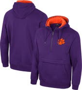 COLOSSEUM Men's Colosseum Purple Clemson Tigers Half-Zip Hoodie