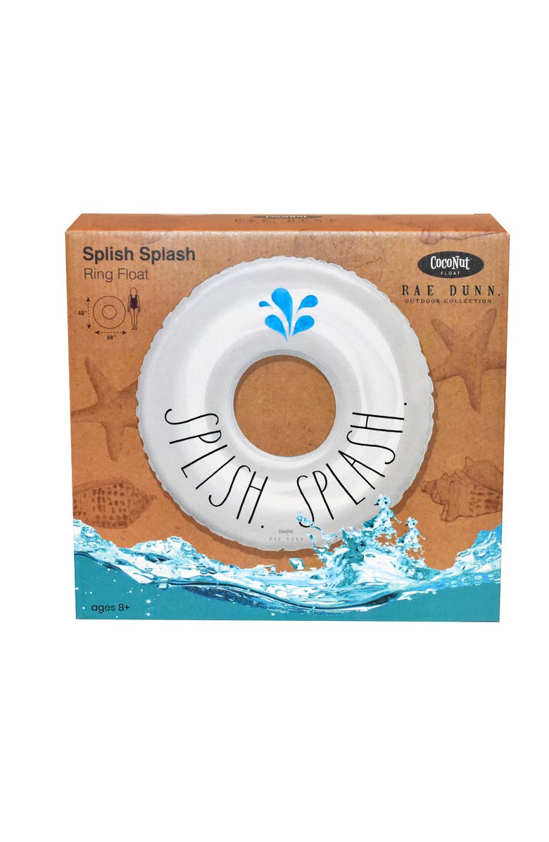 Rae Dunn Splish.Splah. 48 Inch Ring Float Coconut Float, Alternate, color, White