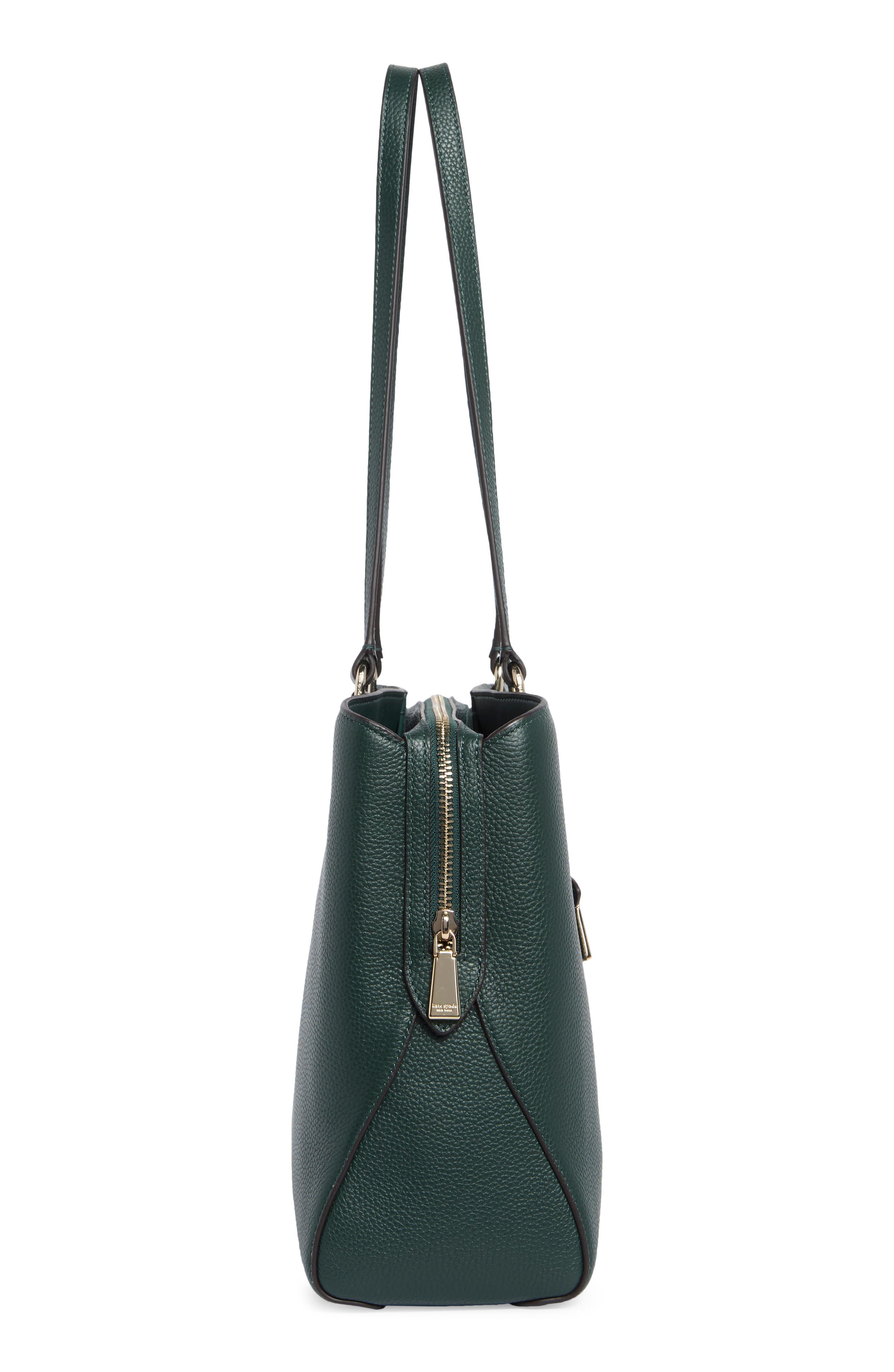 hudson pebble leather work tote, Alternate, color, NORTHERN PINE