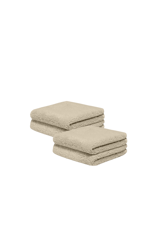 Italic Serene Ultraplush Collection Bath Essentials- Washcloths 4 Pack In Neutral