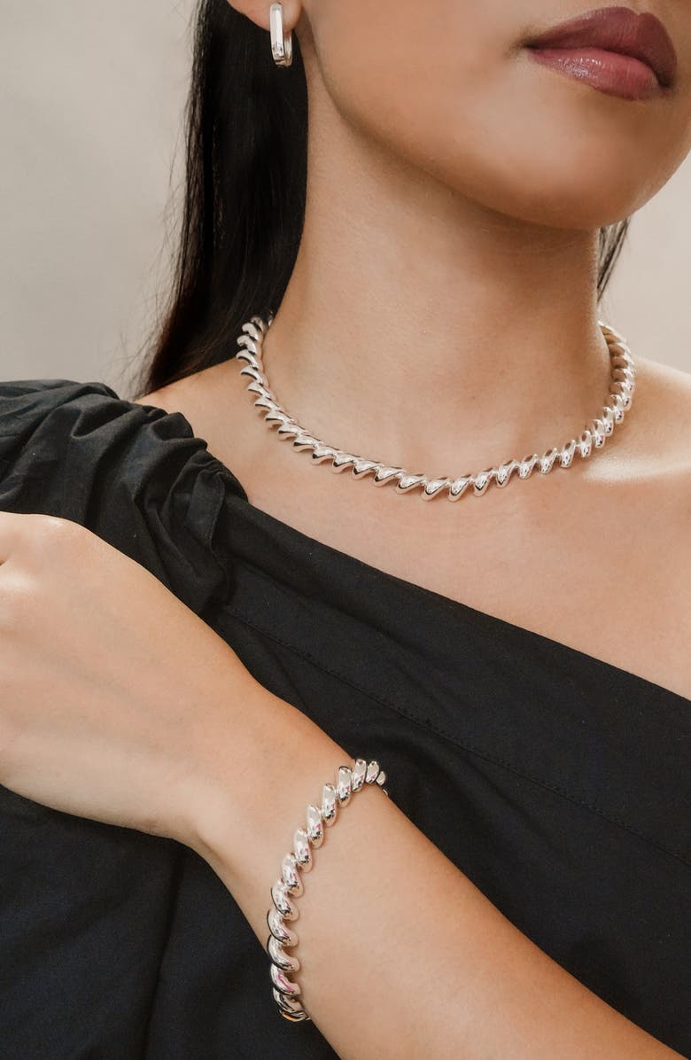 Argento Vivo Sterling Silver Mini San Marco Chain Necklace, Alternate, color, Silver