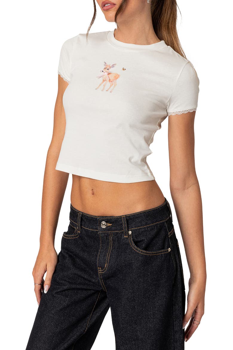 My Dear Graphic Baby Tee, Alternate, color, WHITE