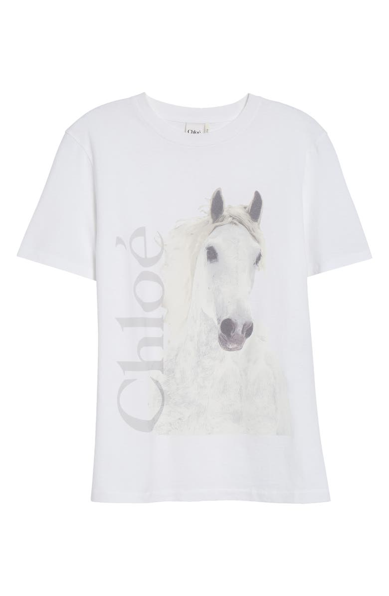 Chloé Horse Capsule Collection Graphic T-Shirt, Alternate, color, White