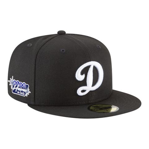 Men's New Era  Black Los Angeles Dodgers Blue Heaven On Earth Marquee Patch 59FIFTY Fitted Hat