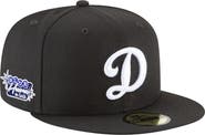 New Era Men's New Era Black Los Angeles Dodgers Blue Heaven On Earth Marquee Patch 59FIFTY Fitted Hat