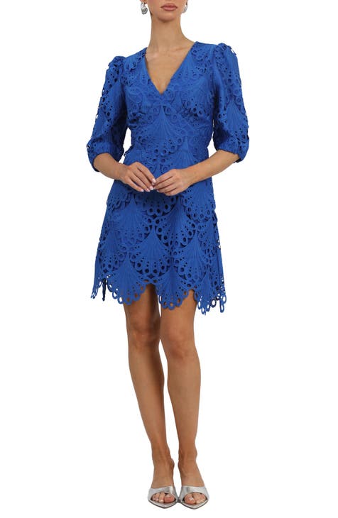 Classiques Entier top blue deals smocked lace