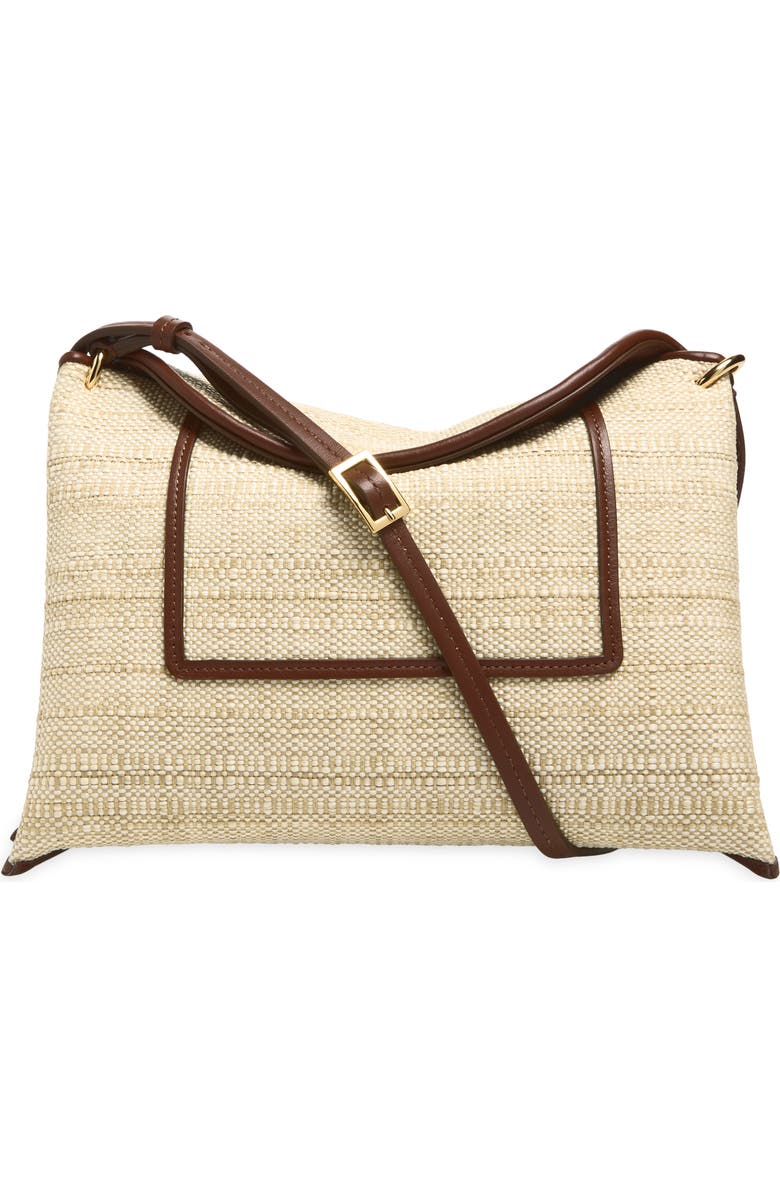Wandler Penelope Slouch Raffia Shoulder Bag, Main, color, Beige Raffia