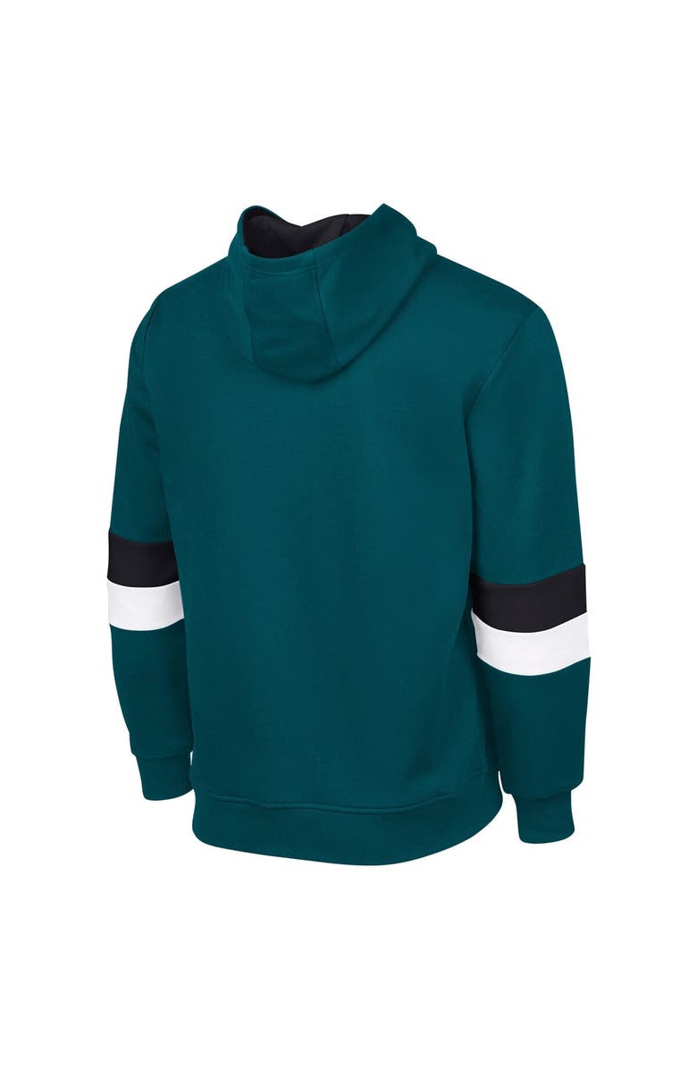 G-III SPORTS BY CARL BANKS Men's G-III Sports by Carl Banks Midnight Green/Black Philadelphia Eagles Adaptive Faceoff Pullover Hoodie, Alternate, color, Green