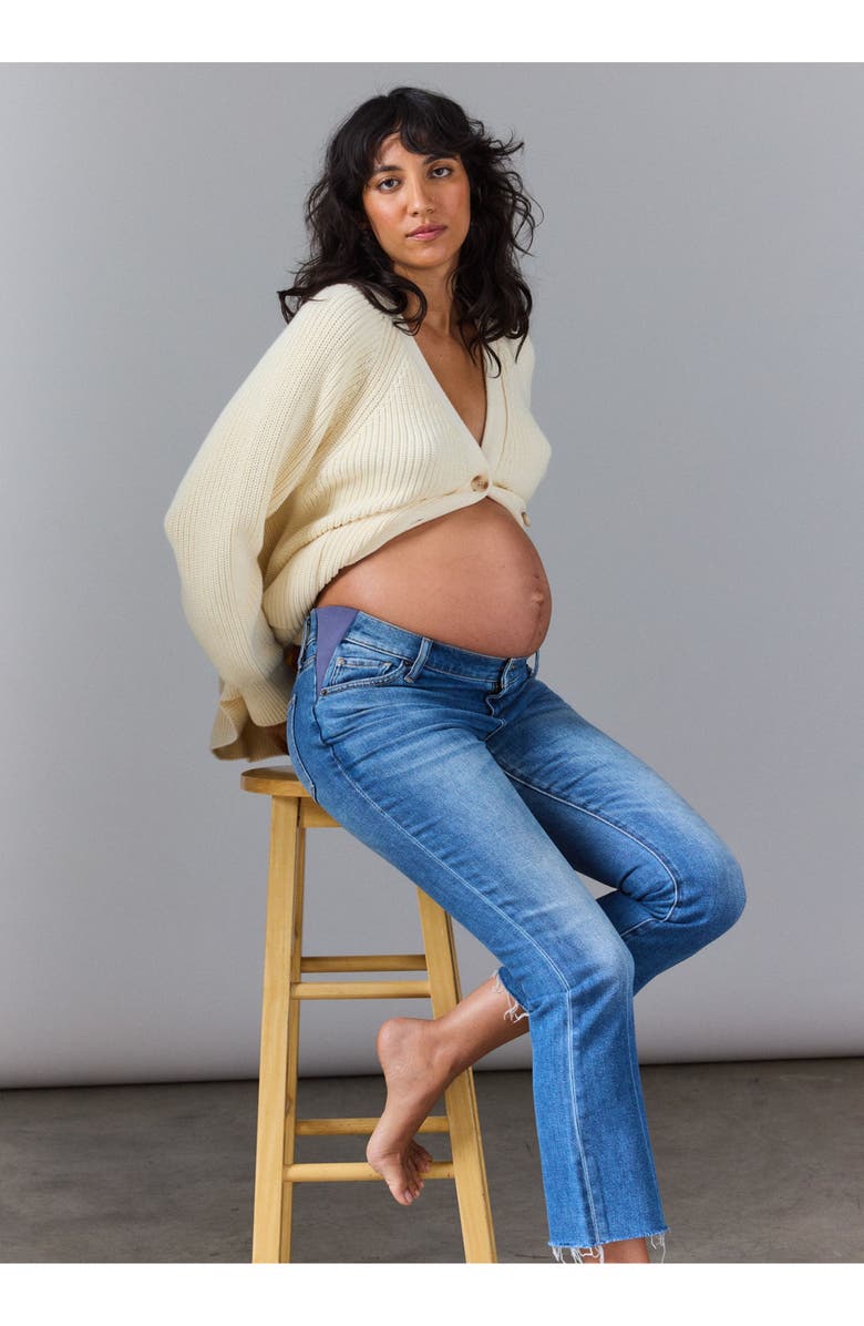 HATCH The Crop Maternity Jean, Alternate, color, Indigo