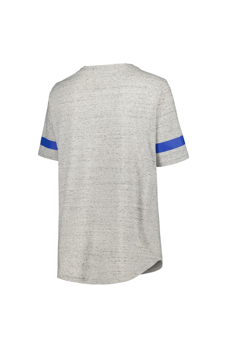 PROFILE Women's Heather Gray Kentucky Wildcats Plus Size Lace-Up T-Shirt, Alternate, color, 