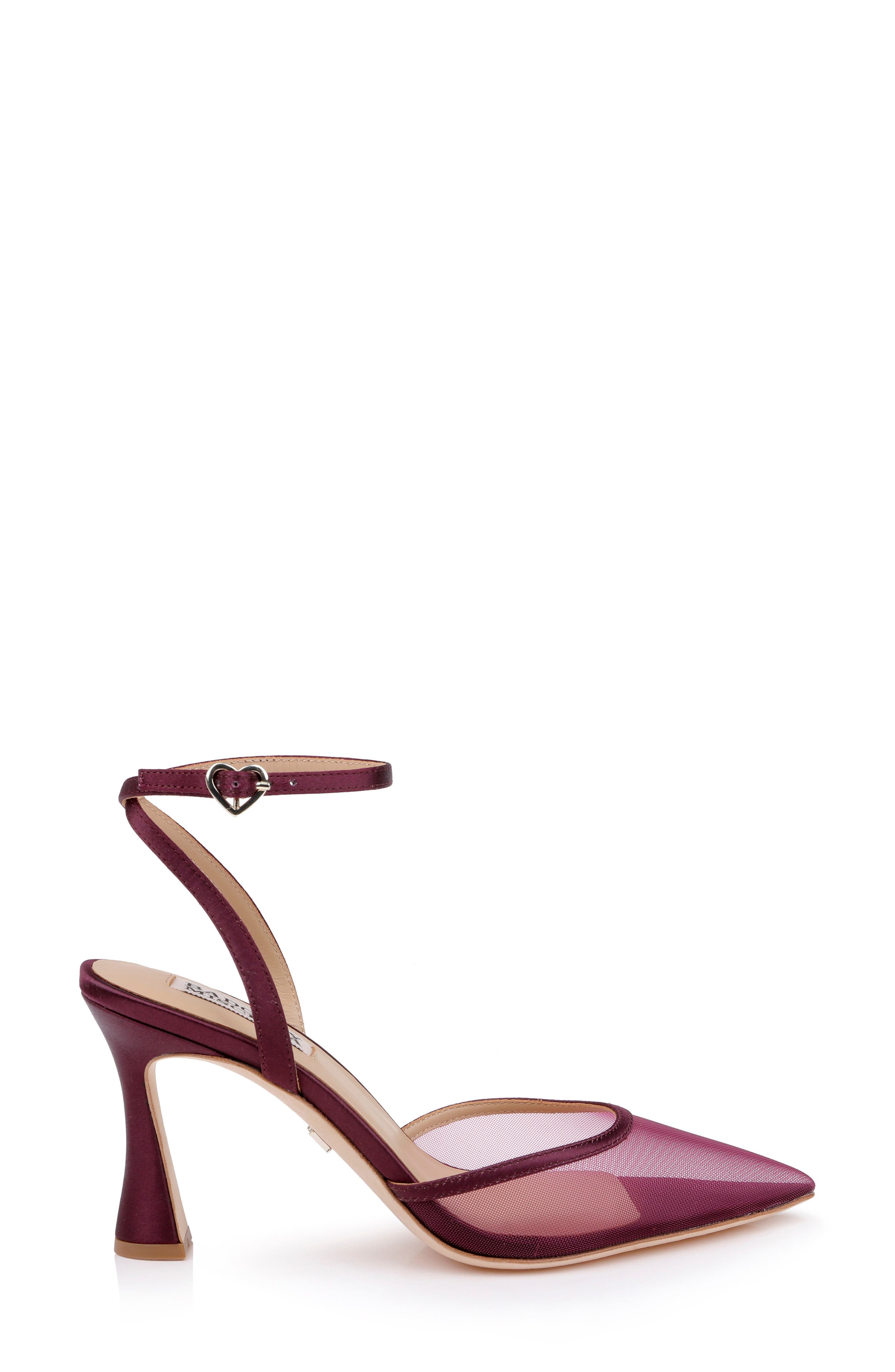 Yordan Ankle Strap Pump, Alternate, color, CHERRY SATIN