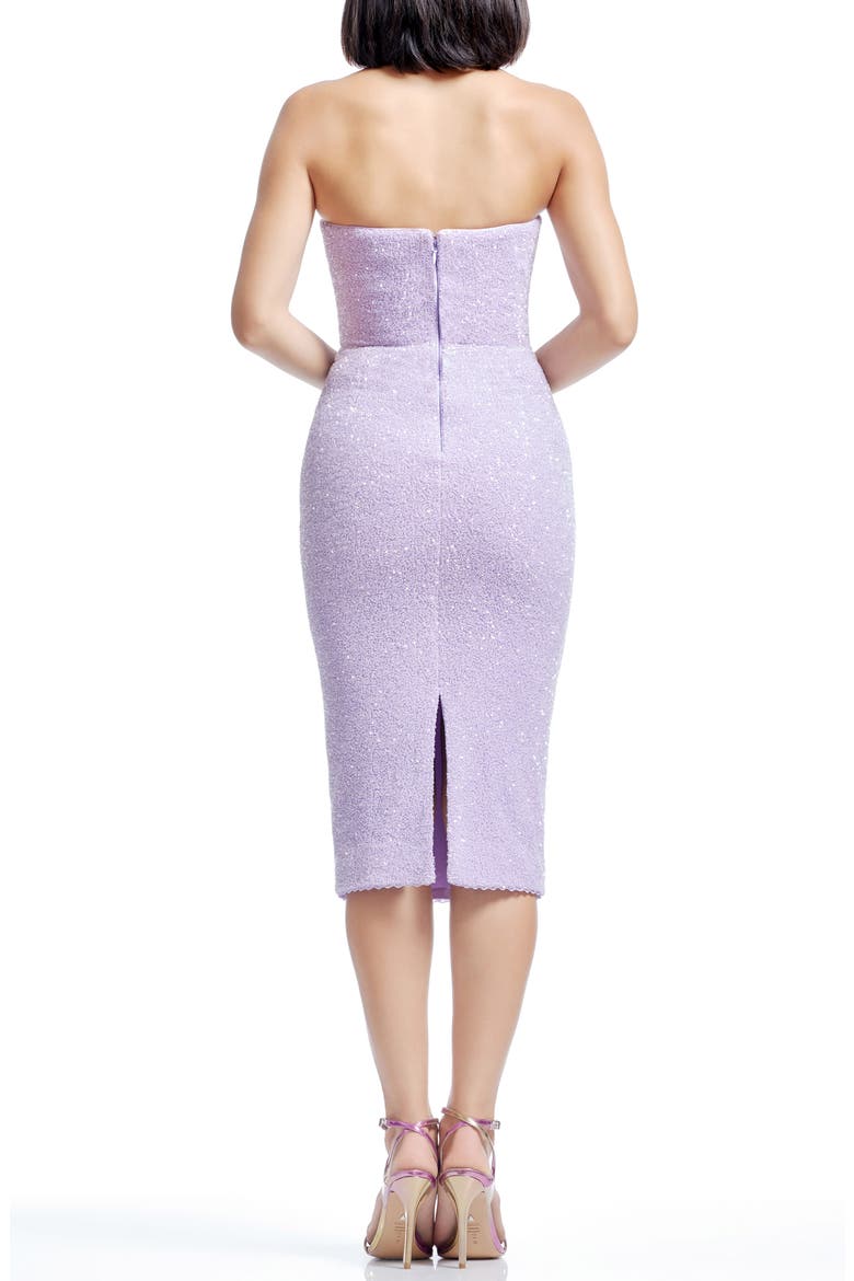 Viviana Sequin Strapless Sheath Dress, Alternate, color, LAVENDER