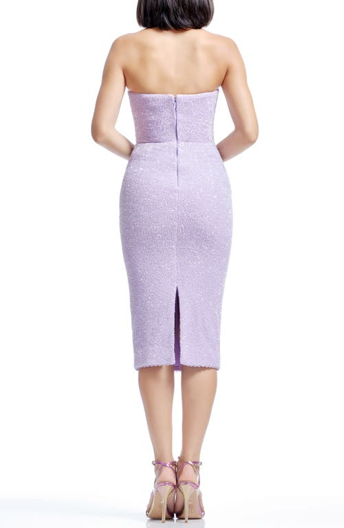 DRESS THE POPULATION DRESS THE POPULATION VIVIANA SEQUIN STRAPLESS SHEATH DRESS
