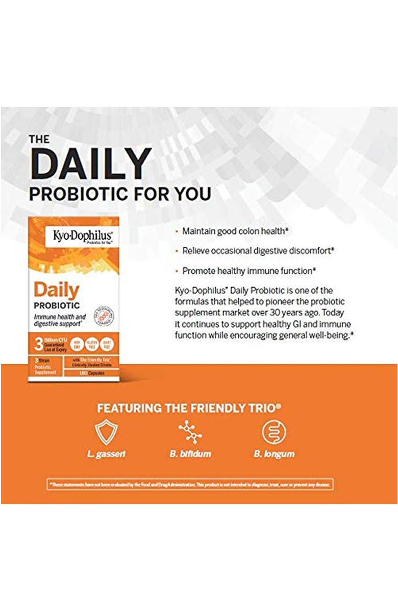 Kyolic Kyo-Dophilus Daily Probiotic, Immune health & digestive support, 90 Caps, Alternate, color,