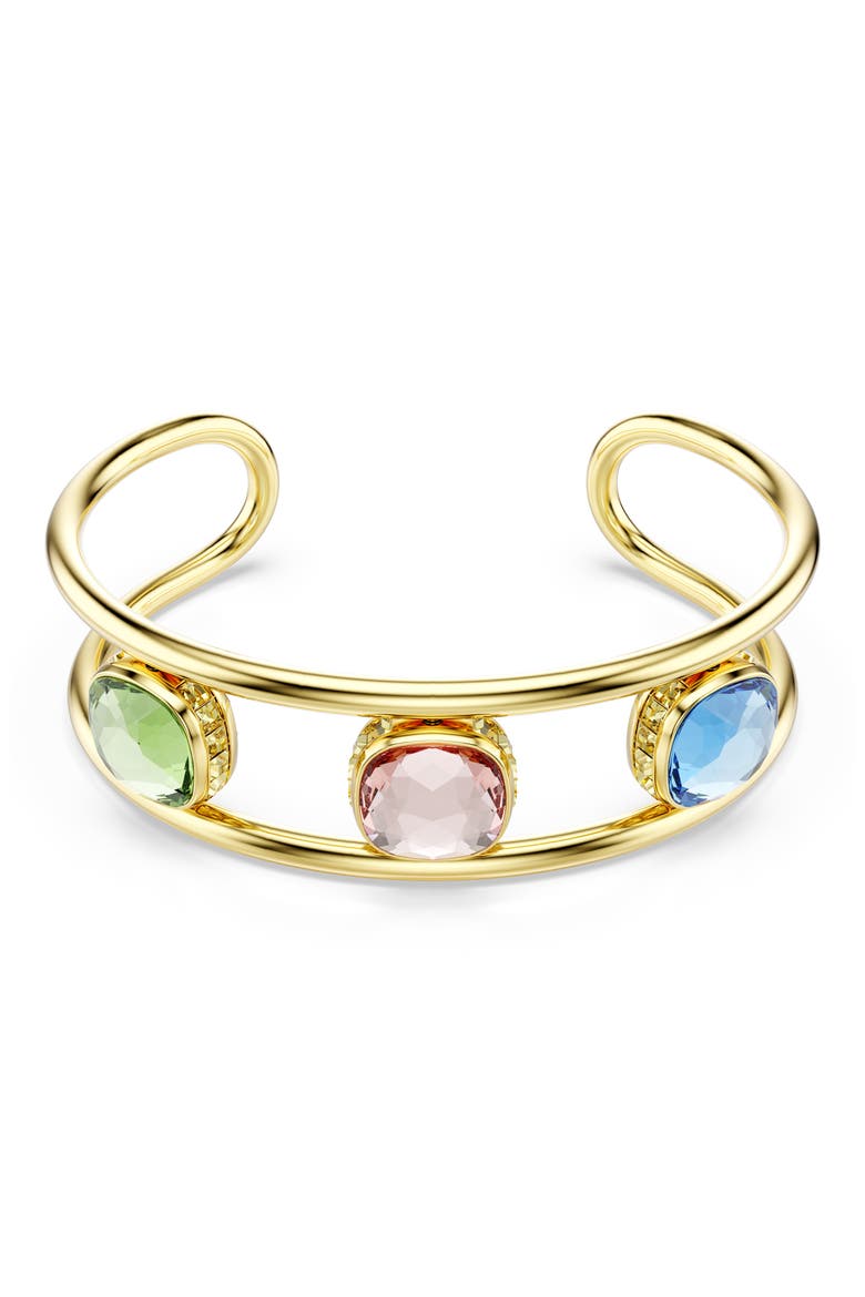 Chroma Crystal Cuff Bracelet, Main, color, GOLD/ ASSORTED CRYSTALS