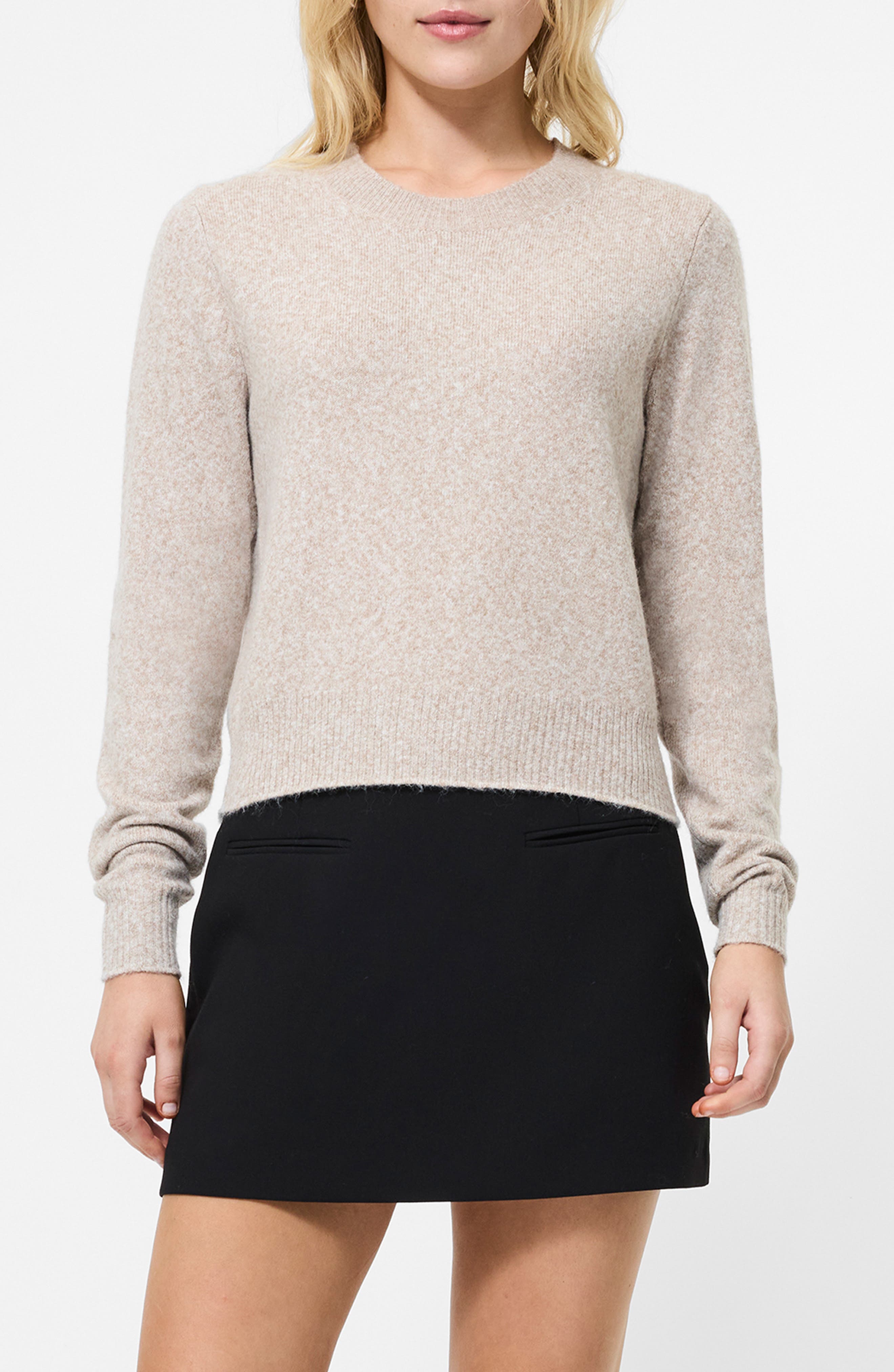 French Connection Ellie Crewneck Sweater in Taupe Melange at Nordstrom, Size Medium