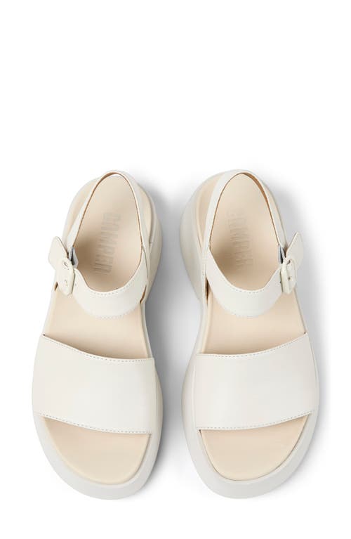 Camper Tasha Platform Sandal In White Natural