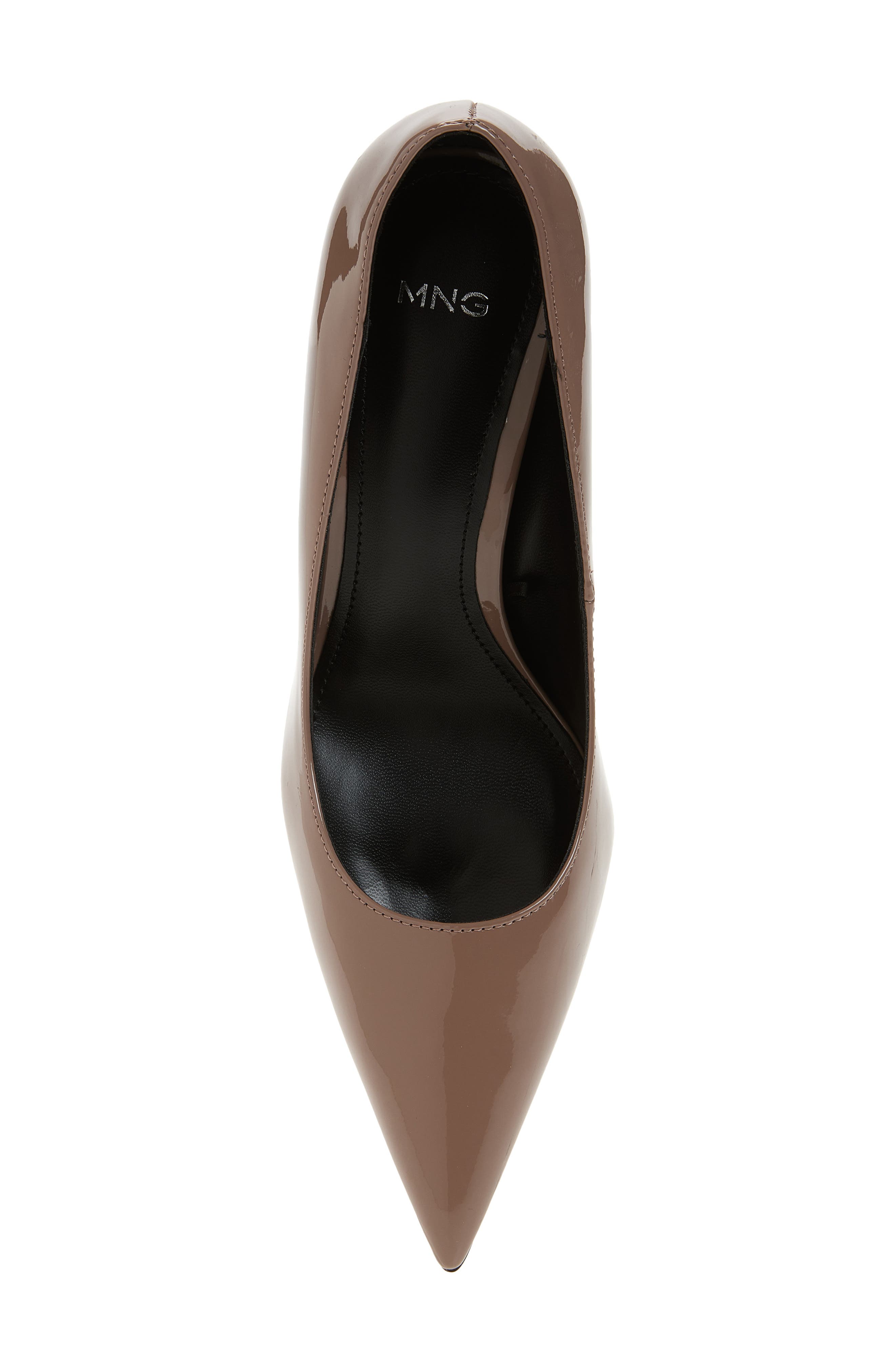 MANGO Court Pointed Toe Pump, Alternate, color, Dark Beige