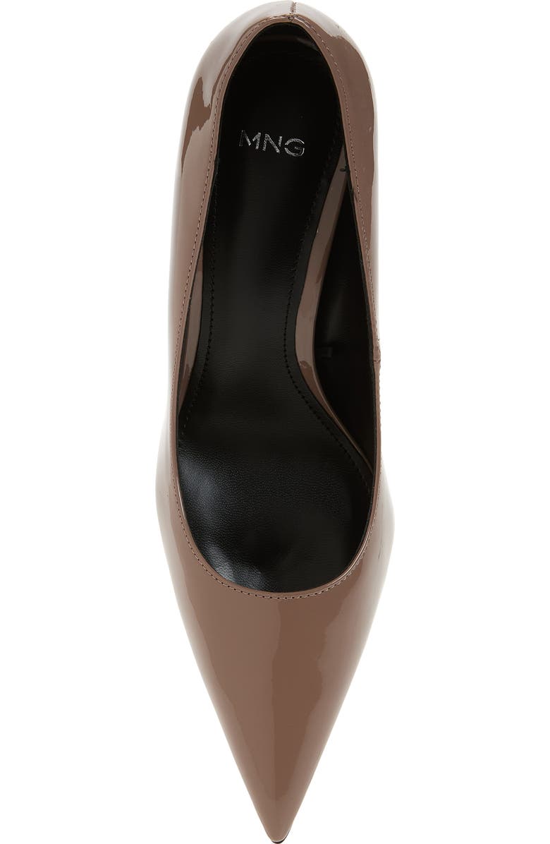 MANGO Court Pointed Toe Pump, Alternate, color, Dark Beige