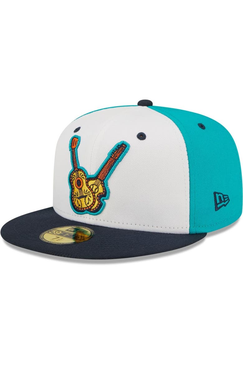 Men's New Era White/Black Vihuelas de Nashville Copa De La Diversion 59FIFTY Fitted Hat, Main, color, White